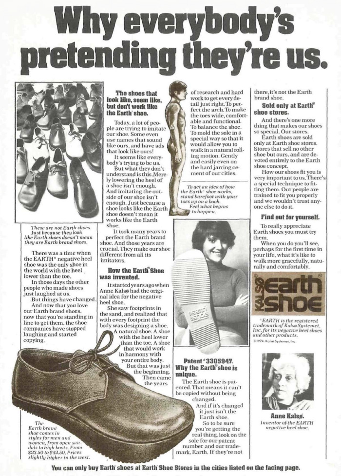 Earth Shoe magazine ad (1974)