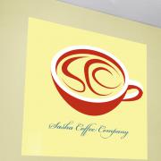 Sasha Coffee Company logo wall mural